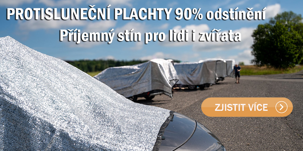Protisluneční plachty s 90% odstíněním slunečního svitu
